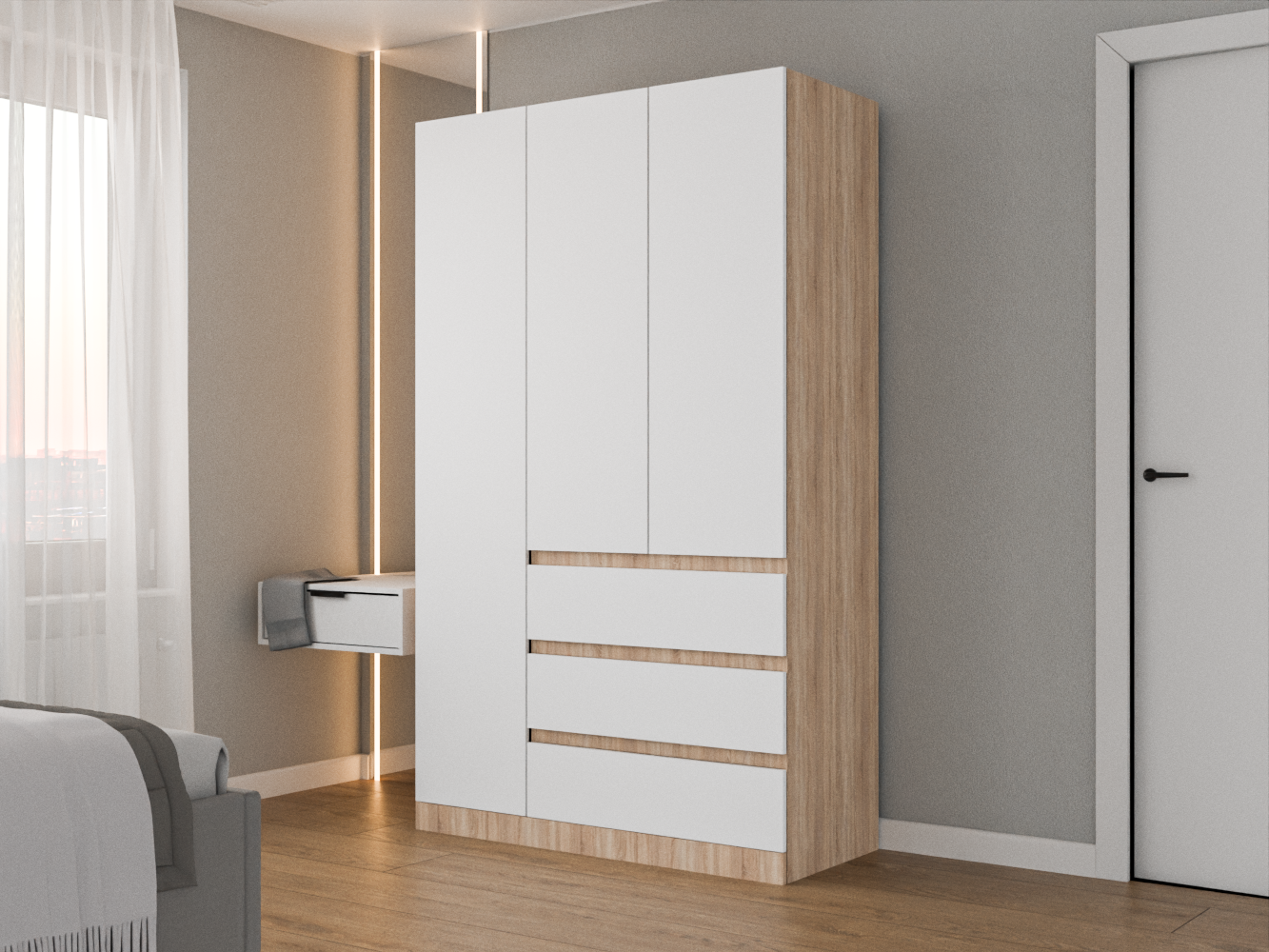 Мальм 314 oak white ИКЕА (IKEA) изображение товара