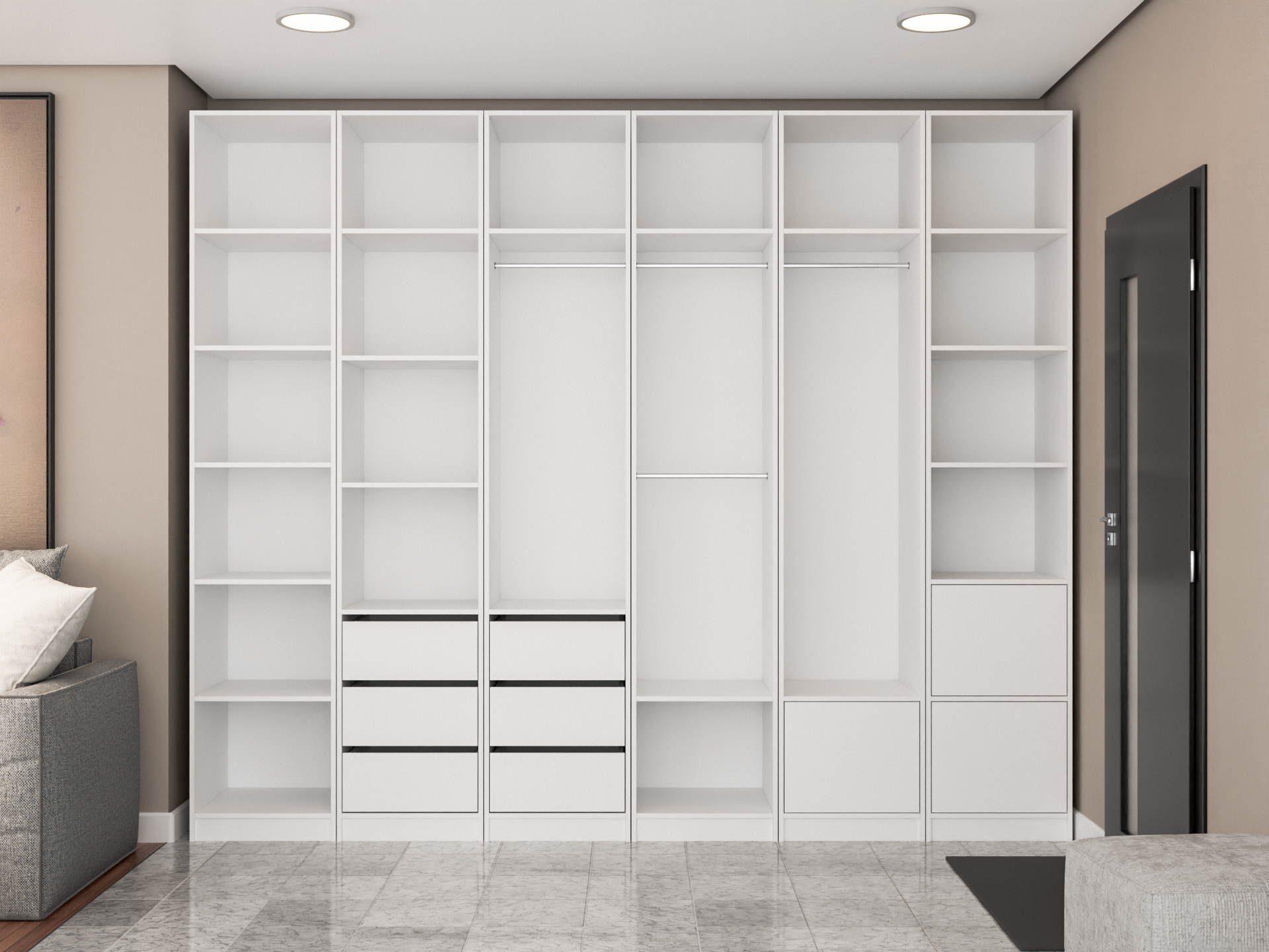 Гардеробная система Пакс Рейнсвол 2 white ИКЕА (IKEA) изображение товара