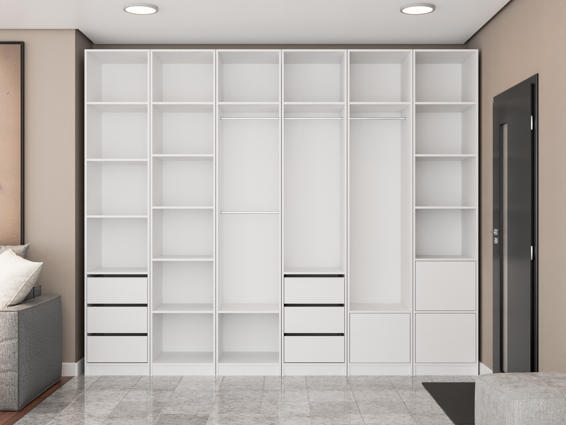 Гардеробная система Пакс Рейнсвол 2 white ИКЕА (IKEA) изображение товара