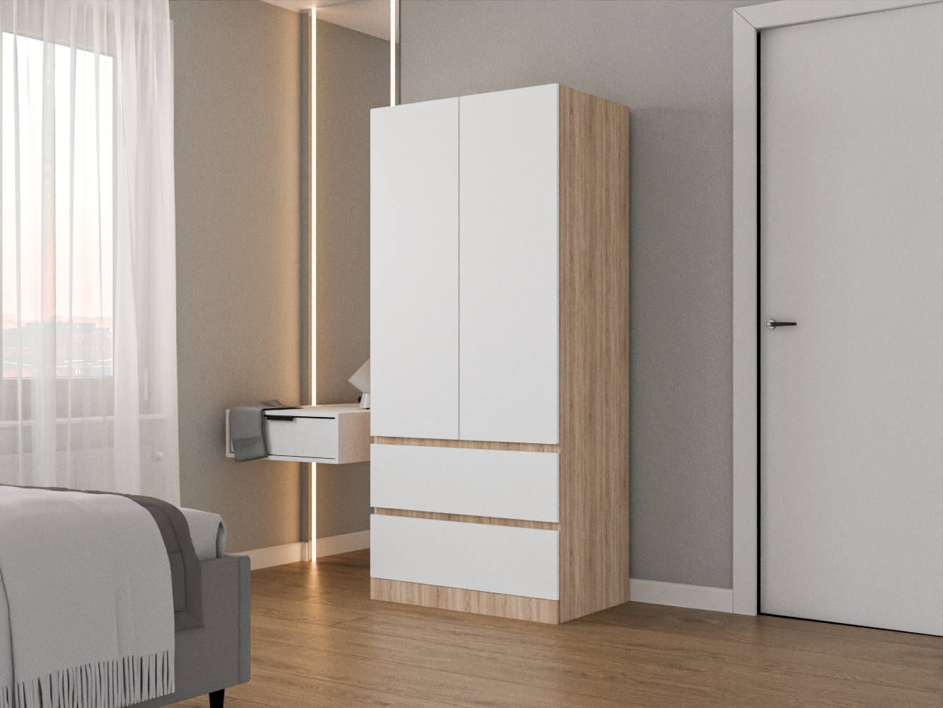 Мальм 313 oak white ИКЕА (IKEA) изображение товара