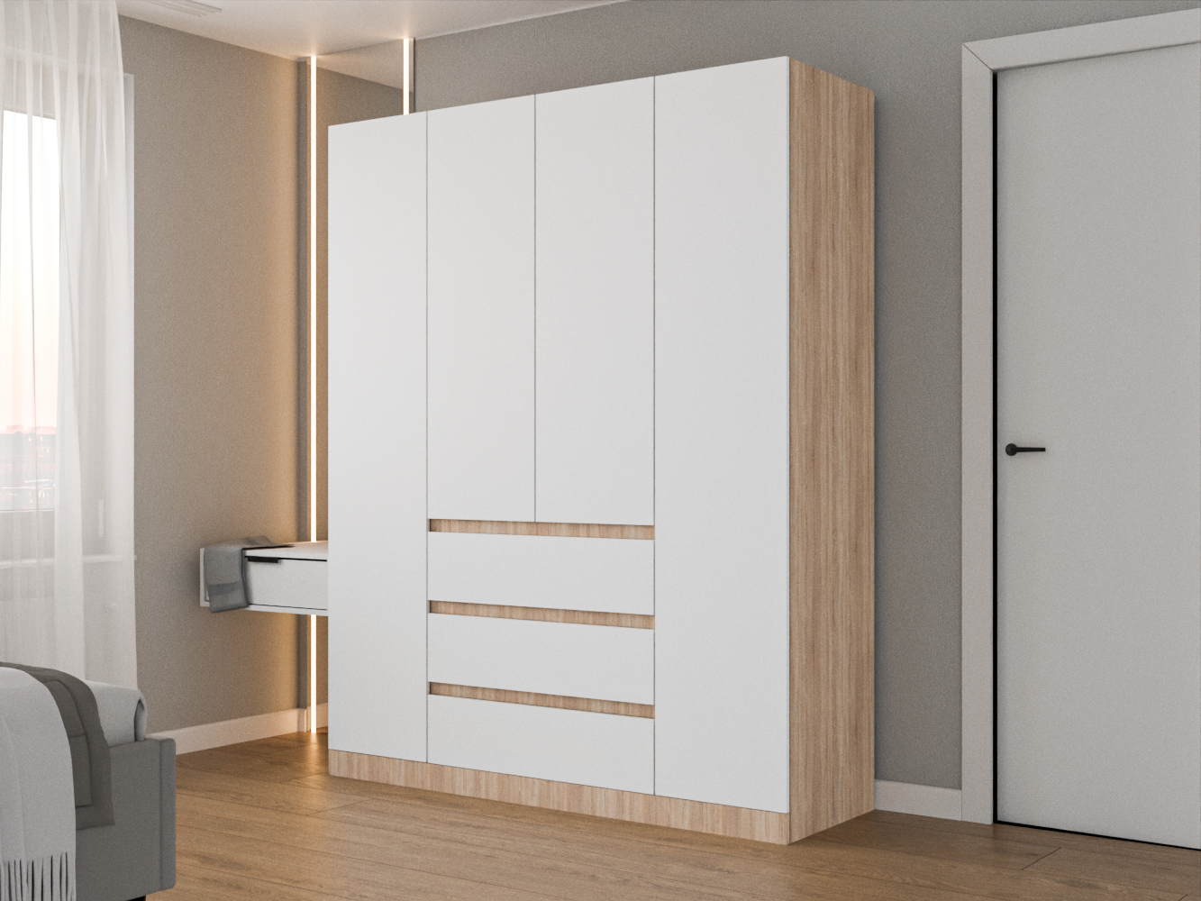 Мальм 315 oak white ИКЕА (IKEA) изображение товара