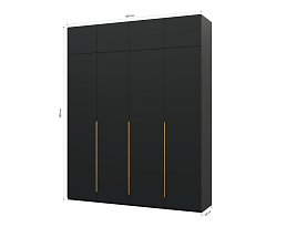 Изображение товара Пакс Альхейм 24 black (gold) ИКЕА (IKEA) на сайте delmard.ru