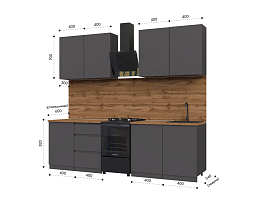 Изображение товара Кухонный гарнитур METOД 1 grey ИКЕА (IKEA) на сайте delmard.ru