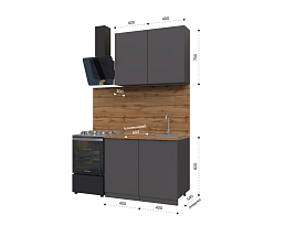 Изображение товара Кухонный гарнитур METOД 3 grey ИКЕА (IKEA) на сайте delmard.ru