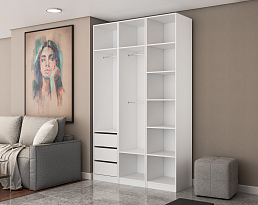 Изображение товара Гардеробный шкаф Пакс Рейнсвол 3 white ИКЕА (IKEA) на сайте delmard.ru