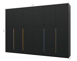 Изображение товара Пакс Альхейм 16 black (gold) ИКЕА (IKEA) на сайте delmard.ru