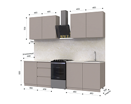 Изображение товара Кухонный гарнитур METOД 1 brown ИКЕА (IKEA) на сайте delmard.ru