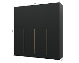 Изображение товара Пакс Альхейм 14 black (gold) ИКЕА (IKEA) на сайте delmard.ru