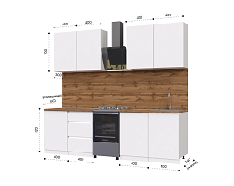 Изображение товара Кухонный гарнитур METOД 1 white ИКЕА (IKEA) на сайте delmard.ru