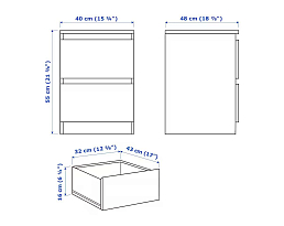 Изображение товара Мальм 113 brown ИКЕА (IKEA) на сайте delmard.ru